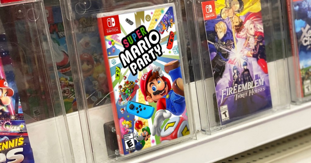 super mario party nintendo switch game on store shelf
