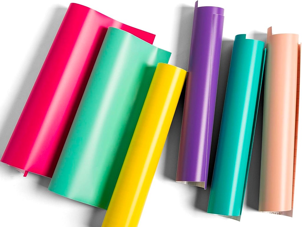 multi colored cricut vinyl rolls