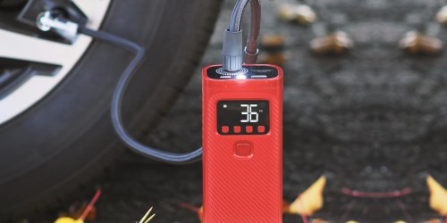 Portable Air Compressor & Power Bank Just $47.96 Shipped (Great for Tires, Pool Toys, & More)