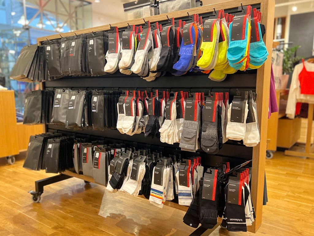 lululemon mens socks on shelf