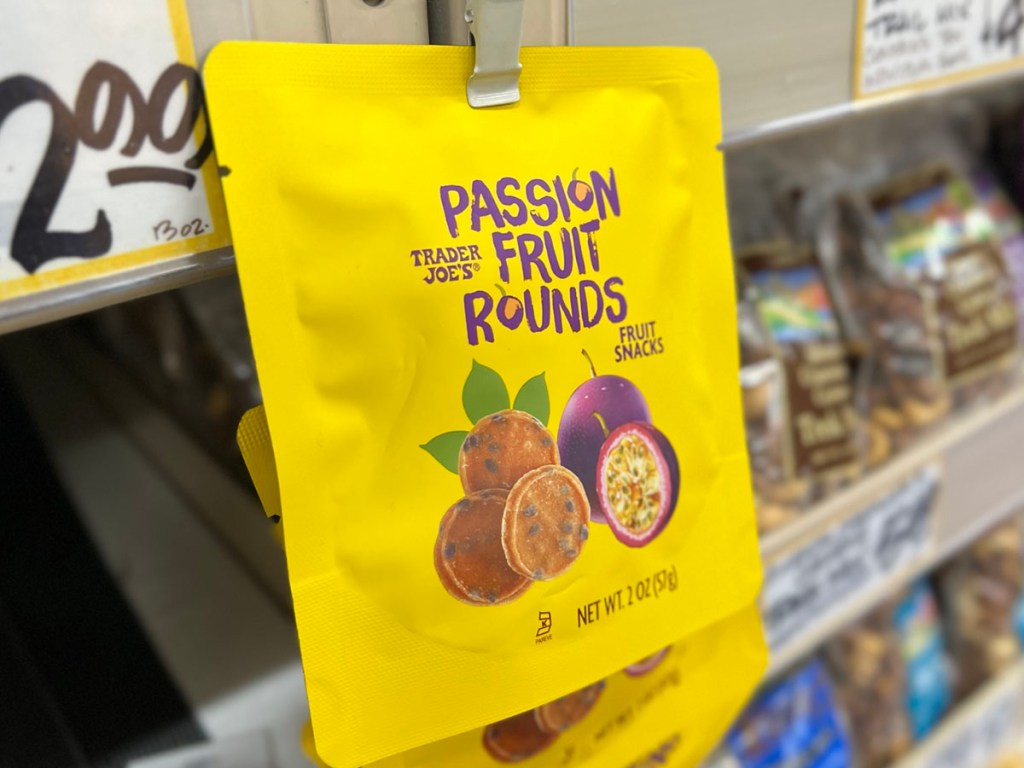 passion fruit rounds hanging in trader joes