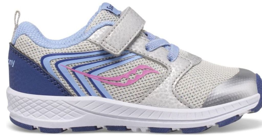 gray blue and pink saucony shoe