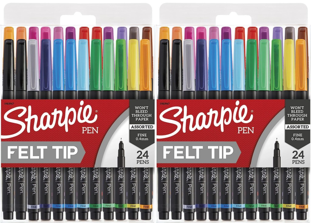 two stock images Sharpie Felt Tip Pens 24 Count 