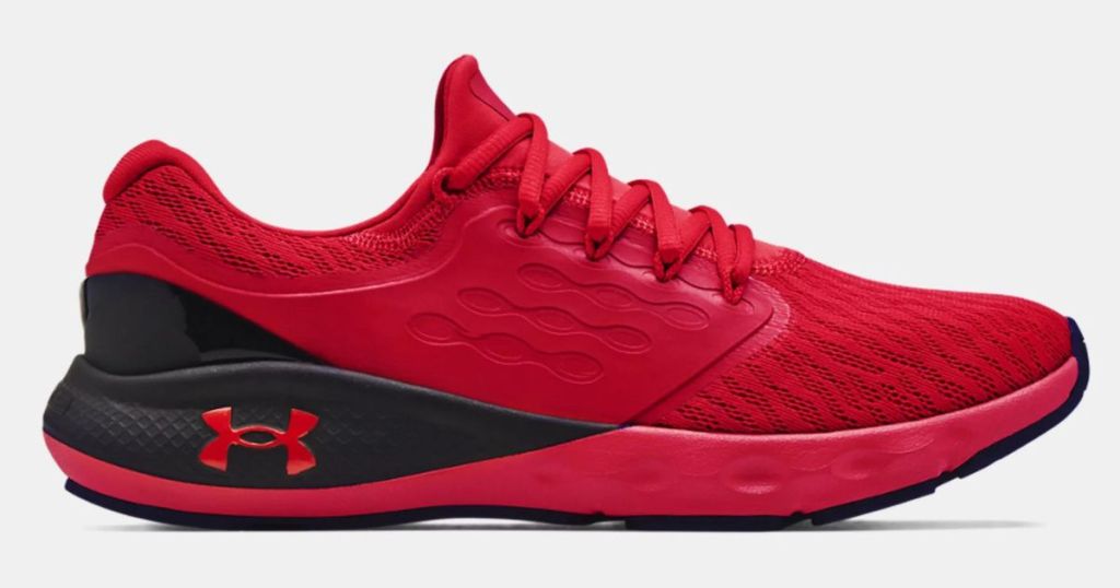 red and black under armour shoe