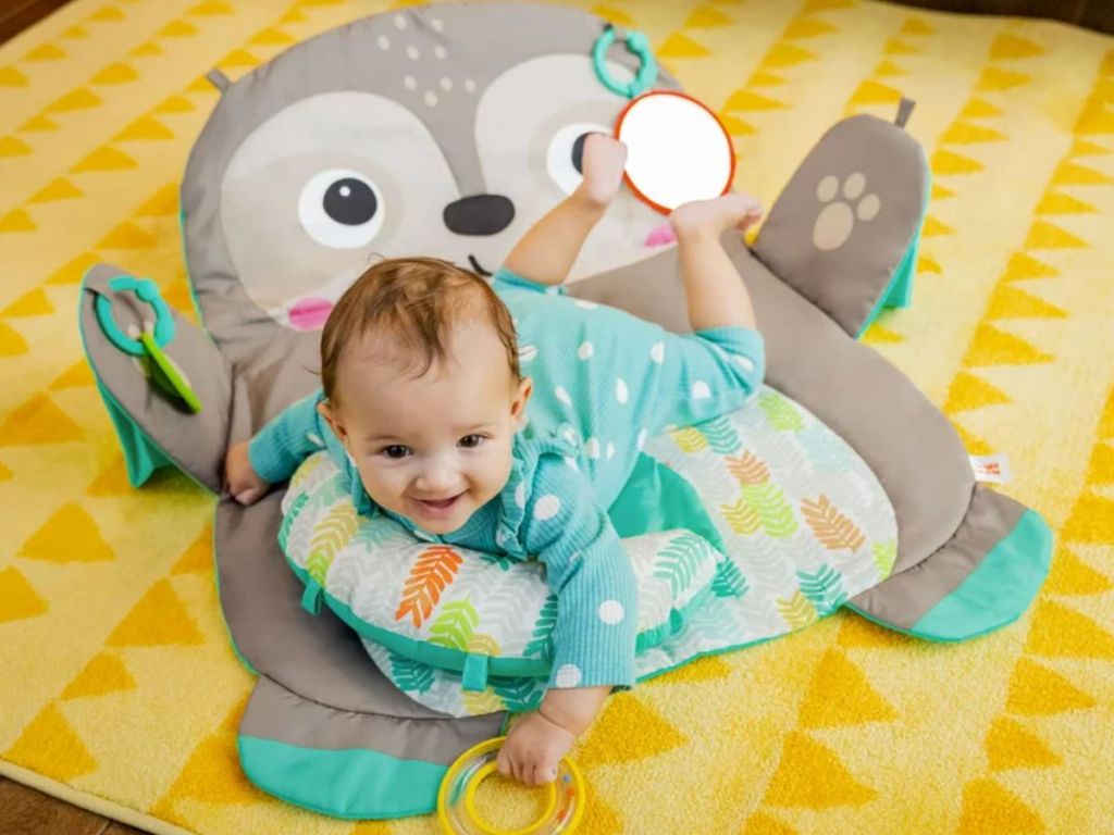 Bright Starts Sloth Tummy Time Prop & Play Baby Activity Mat