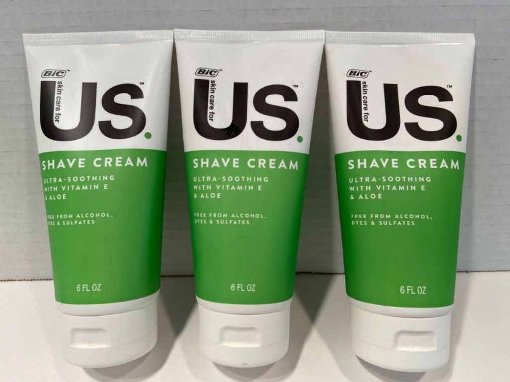 BIC US Shaving Cream For Men and Women, With Aloe, Vitamin E, and Argon Oil