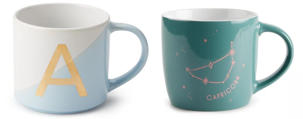 Design Clique Monogram Letter Mug and Zodiac Coffee Mugs