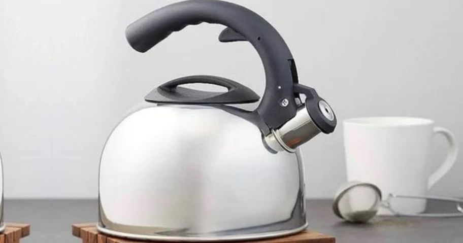 An Amazon Basics Tea Kettle