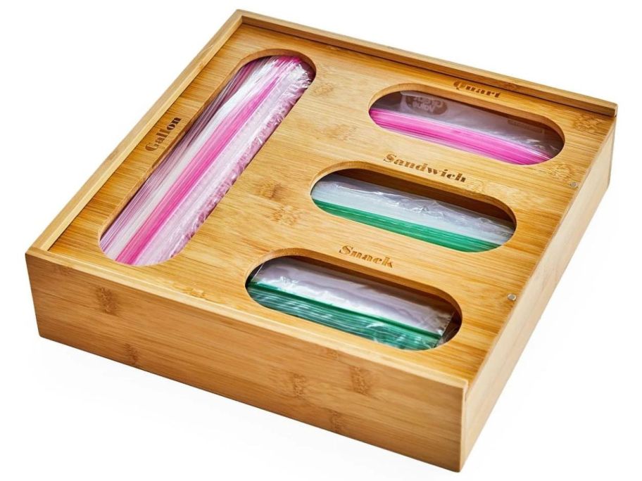 Better Homes and Gardens Bamboo Plastic Bag Storage