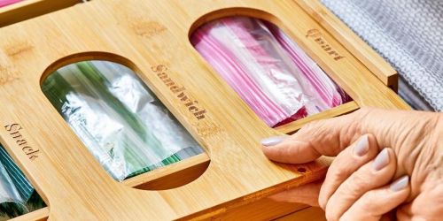 Better Homes & Gardens Bamboo Plastic Bag Organizer Only $19.98 on Walamart.com