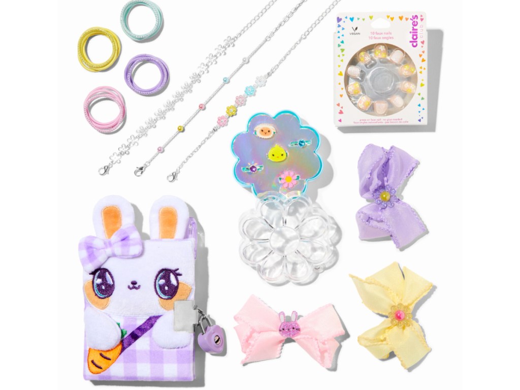 hair ties, fake nails, hair bows and more