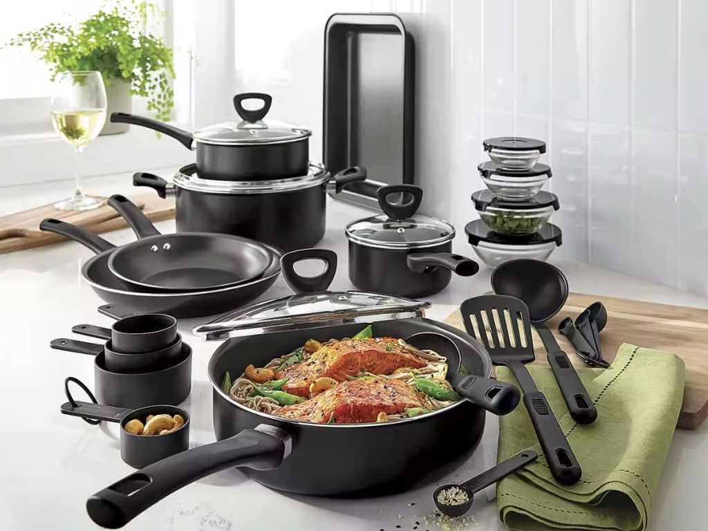 Cooks Cookware Set on a counter