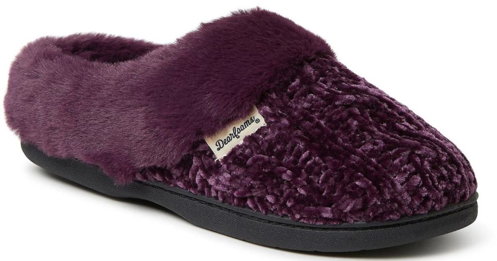 purple dearfoams slipper