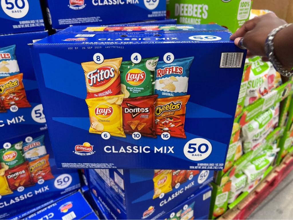 Frito-Lay Sweet and Salty Mix Variety Pack Snacks 50-Pack on display in store