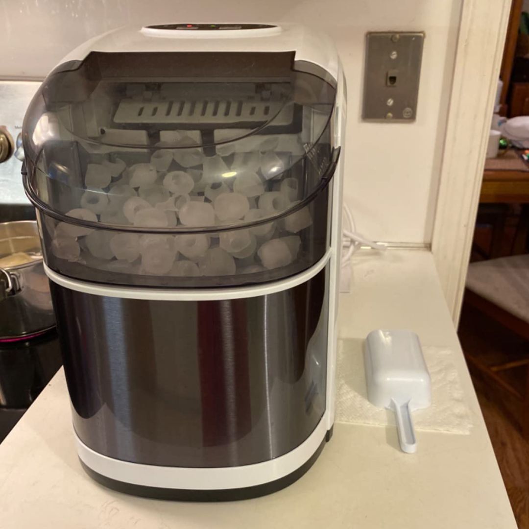 Free Village Self-Cleaning Countertop Bullet Ice Maker - White