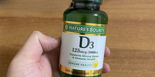 TWO Nature’s Bounty Vitamin D3 240-Count Bottles Just $8.98 Shipped on Amazon (Regularly $63)