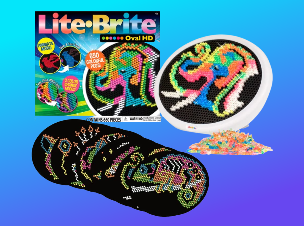 A lite brite oval HD with packaging