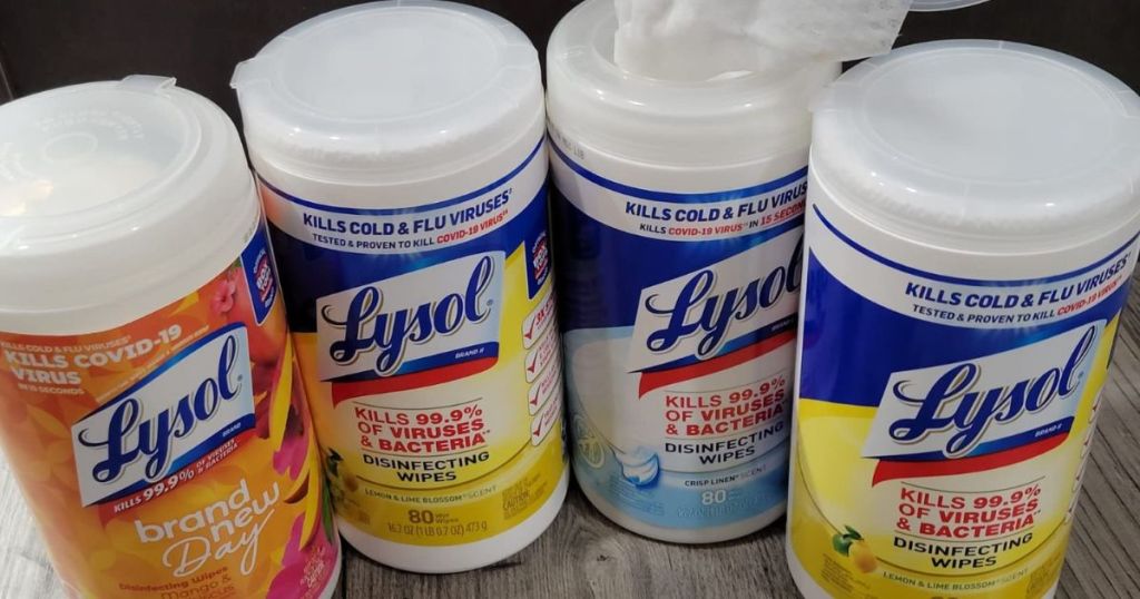 Lysol Wipes Bundle: 4 canisters 