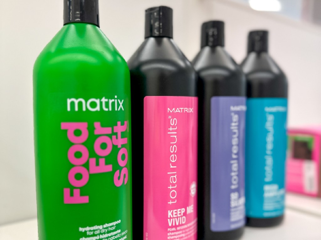 large bottles of matrix hair care