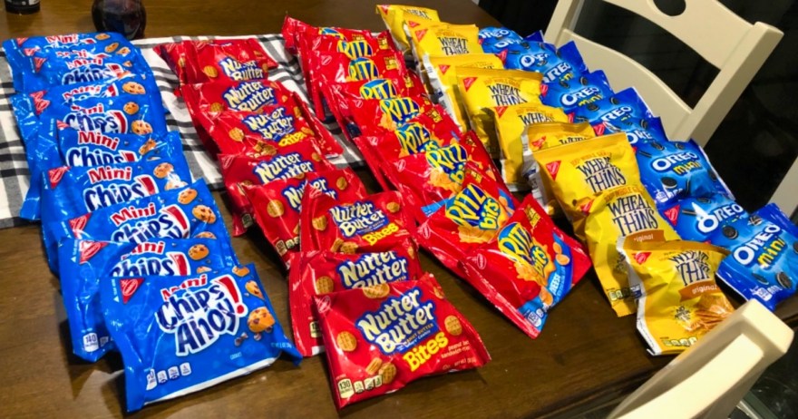 Nabisco Oreo Minis, Mini Chips Ahoy!, Ritz Bits, Nutter Butter Bites & Wheat Thins 50-Count Variety Pack