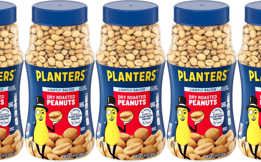 multiple jars of planters peanuts