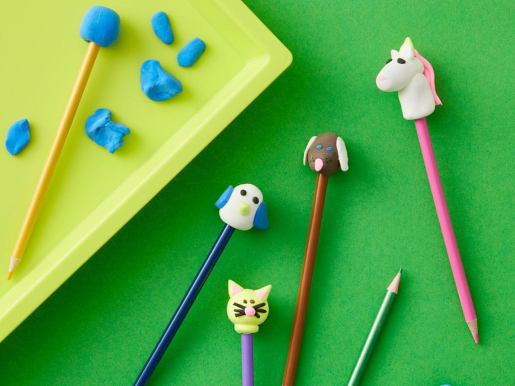pencils with animal pencil toppers