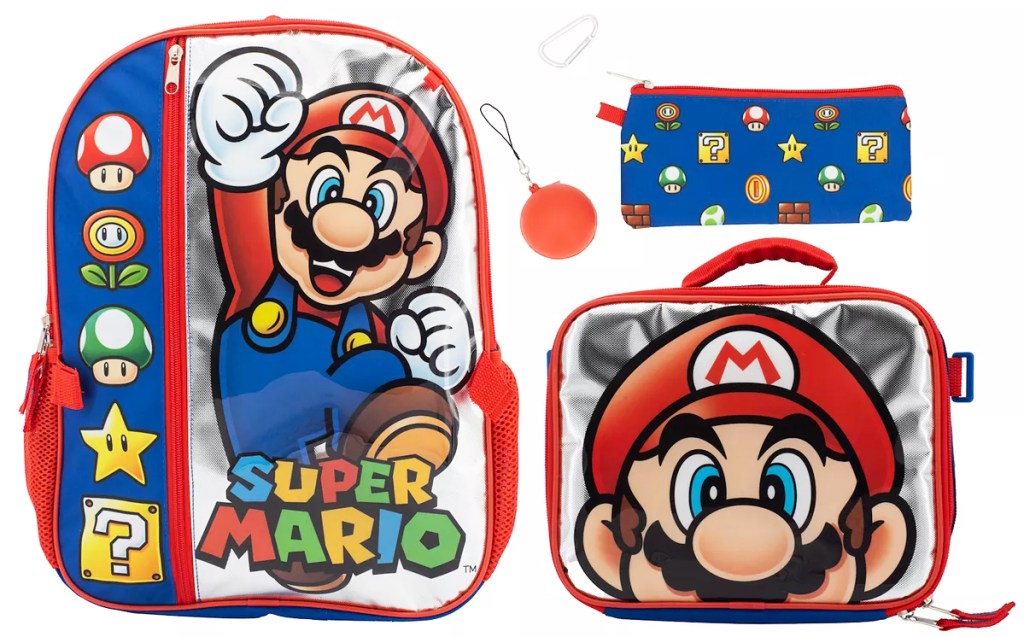 super mario backpack and lunch box set