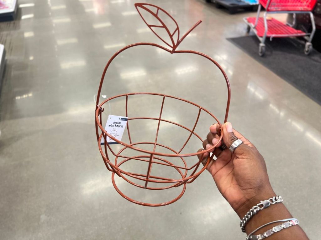 Apple Shaped Fall Wire Basket at Target