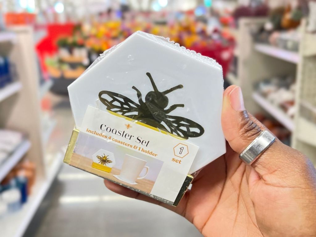 Honeycomb Shaped Bee Coaster Set at Target