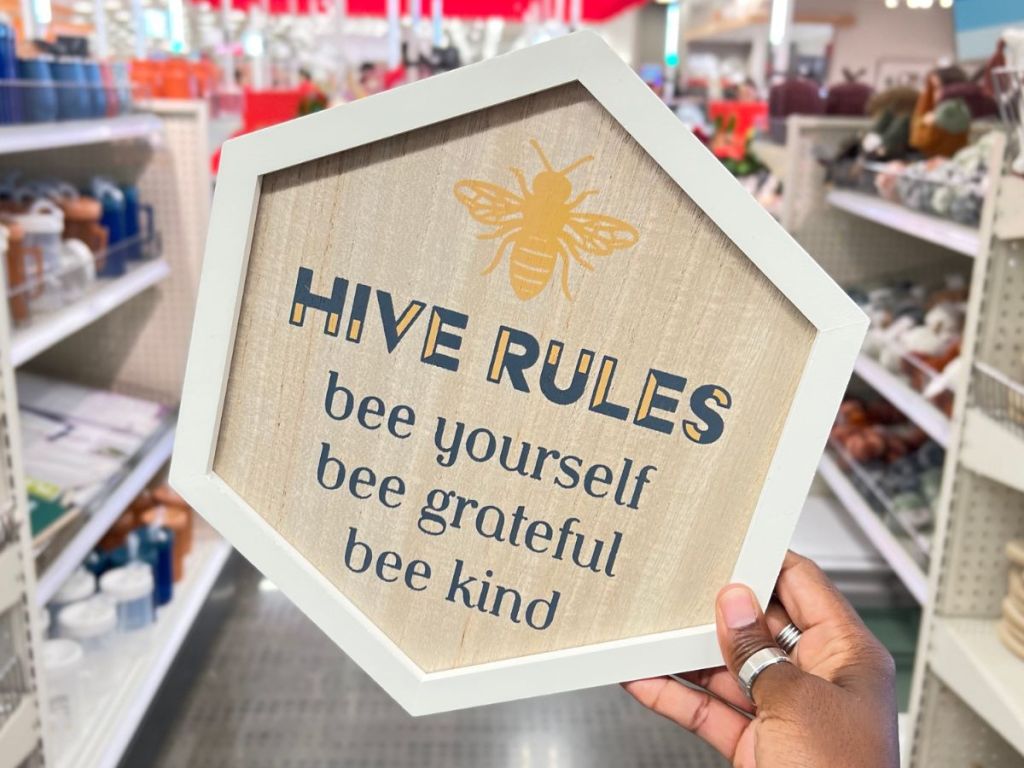 Hive Rules Wooden Sign at Target