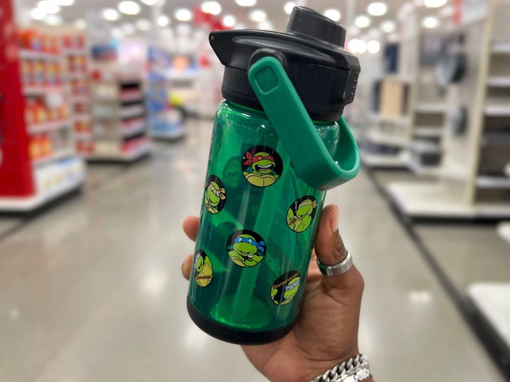 Teenage Mutant Ninja Turtles green reusable water bottle