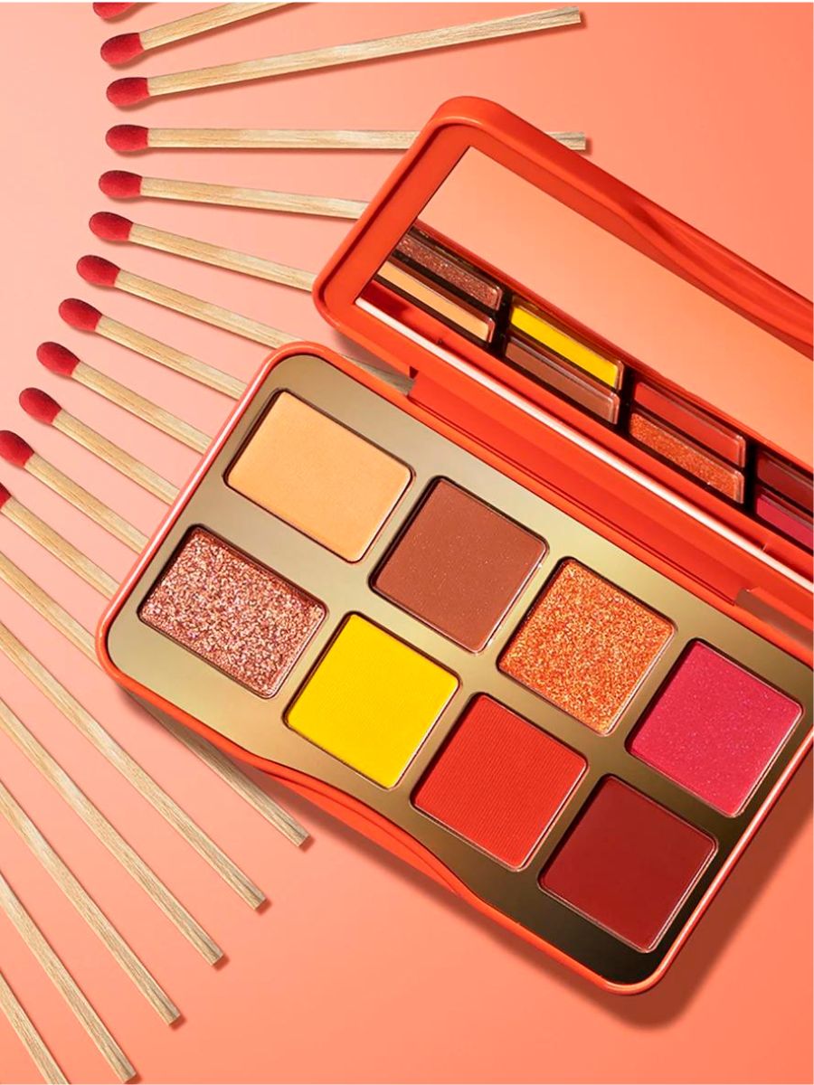 An eyeshadow palette with matches