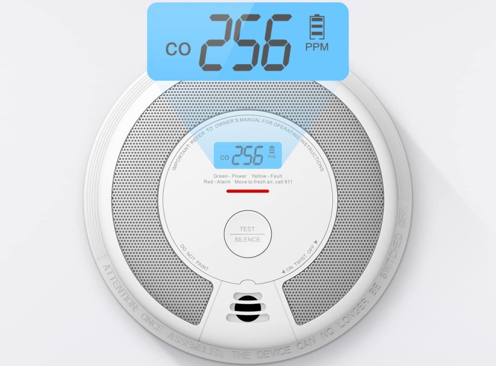 X-Sense 10-Year Battery Combination Smoke Carbon Monoxide Alarm Detector with Large LCD Display