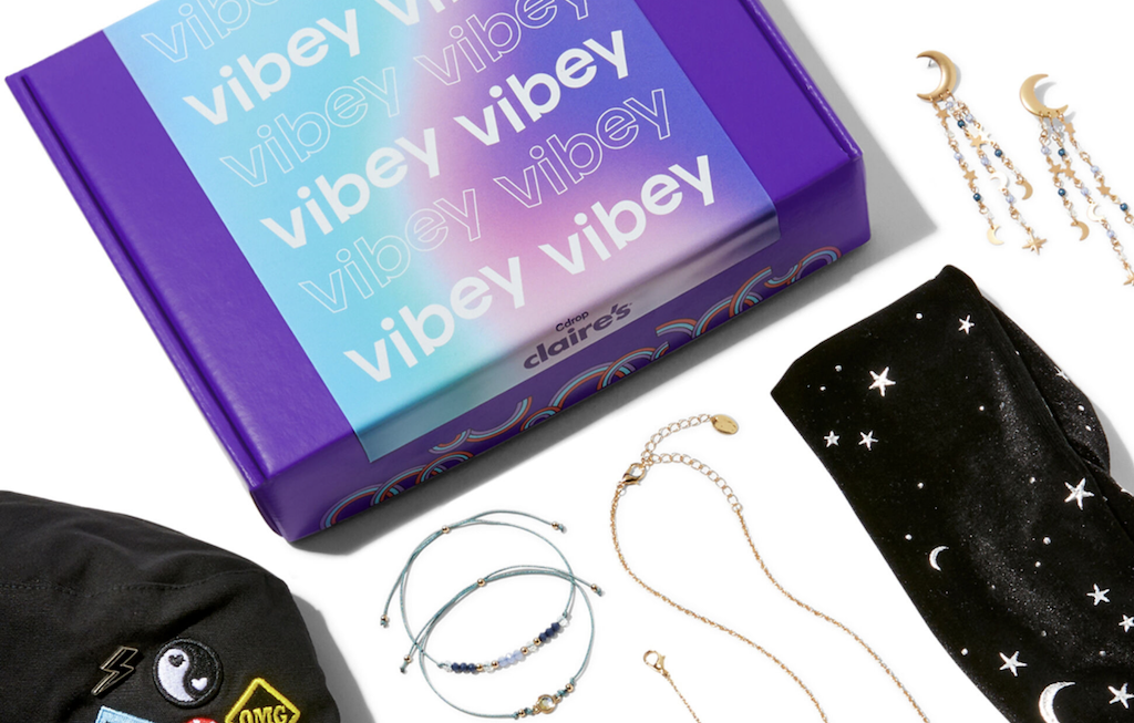 Claire's gift box with jewelry