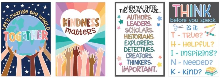 two sets of classroom signs