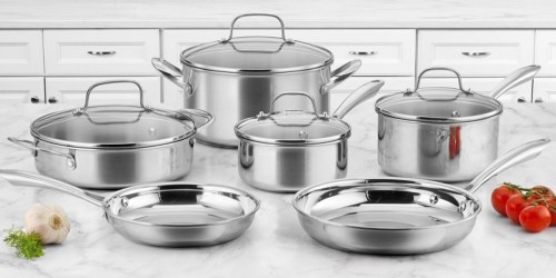 Cuisinart Stainless Steel Cookware 10-Piece Set Just $199.99 Shipped on BestBuy.com