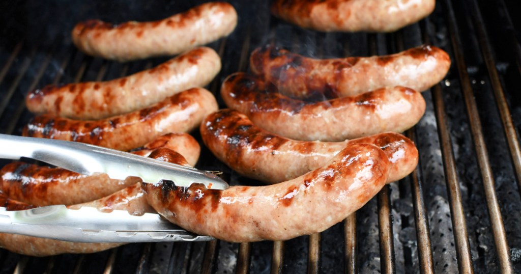 grilling brats on the grill