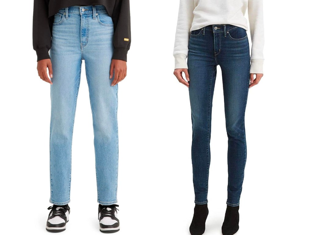two women wearing levis jeans
