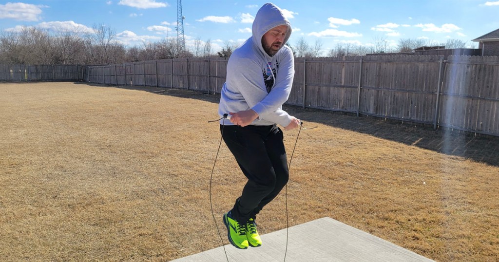 man using momax jump rope