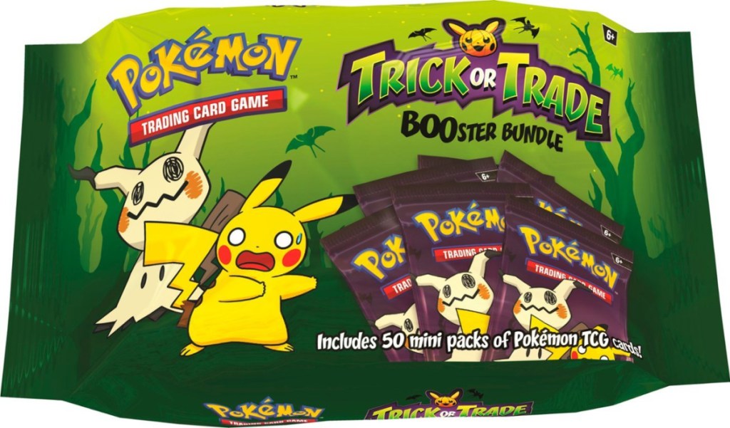 stock image of a package of 2023 pokemon tcc trick or treat packs