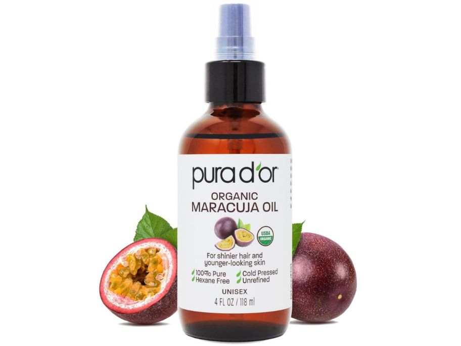 Pura D'or 4oz Organic Maracuja Oil bottle