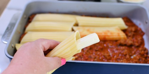 Bake Easy Stuffed Manicotti Using String Cheese