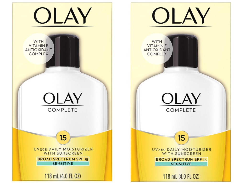 two stock images of olay moisturizer