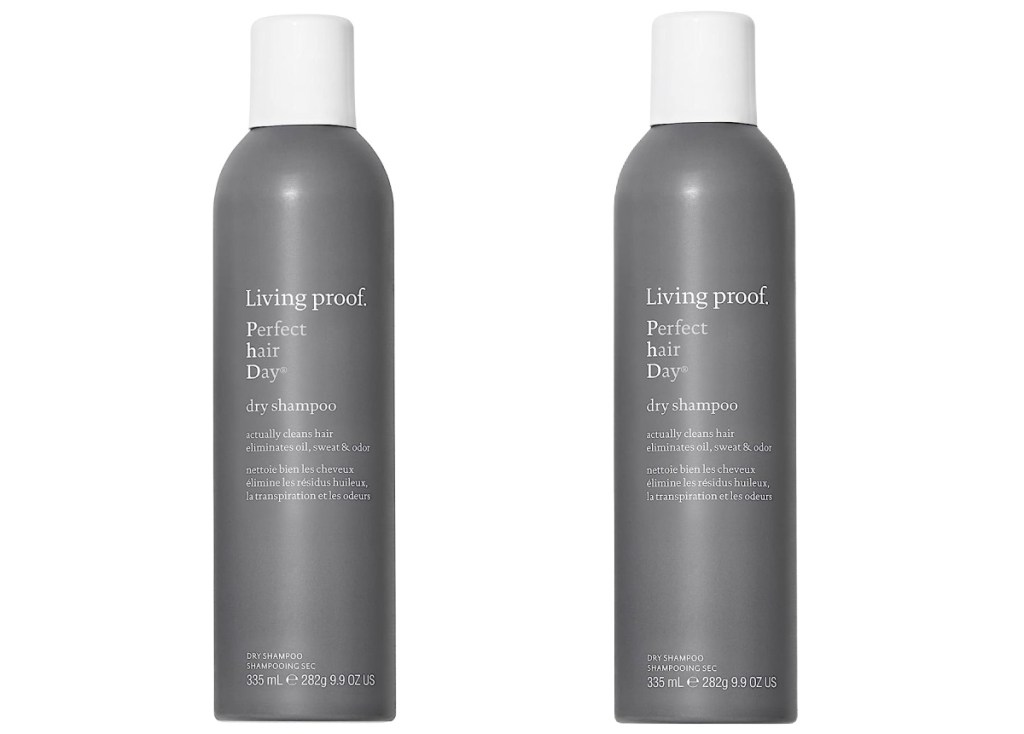two stock images of the living proof dry shampoo