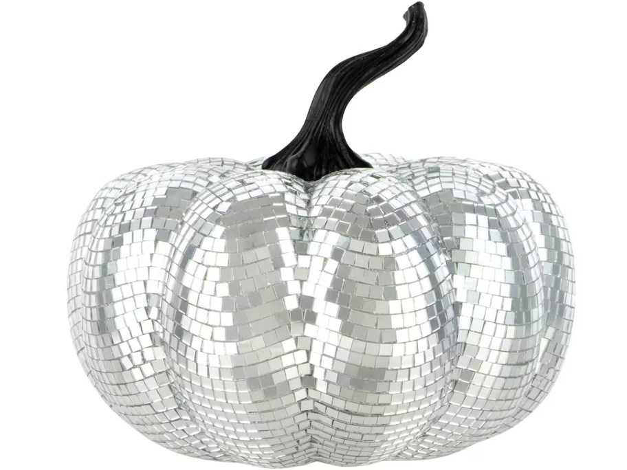Ashland 8in Disco Ball Pumpkin Tabletop Decor