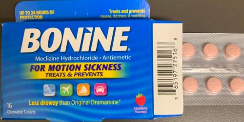 Bonine Motion Sickness Relief Chewable Tablets 16-Count Only $3.86 Shipped on Amazon (Reg. $10)