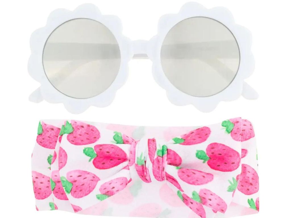 Capelli New York Sunglasses white flower with headband