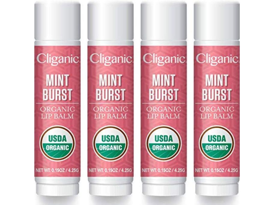 Cliganic Lip Balm 4-Count in Mint Burst