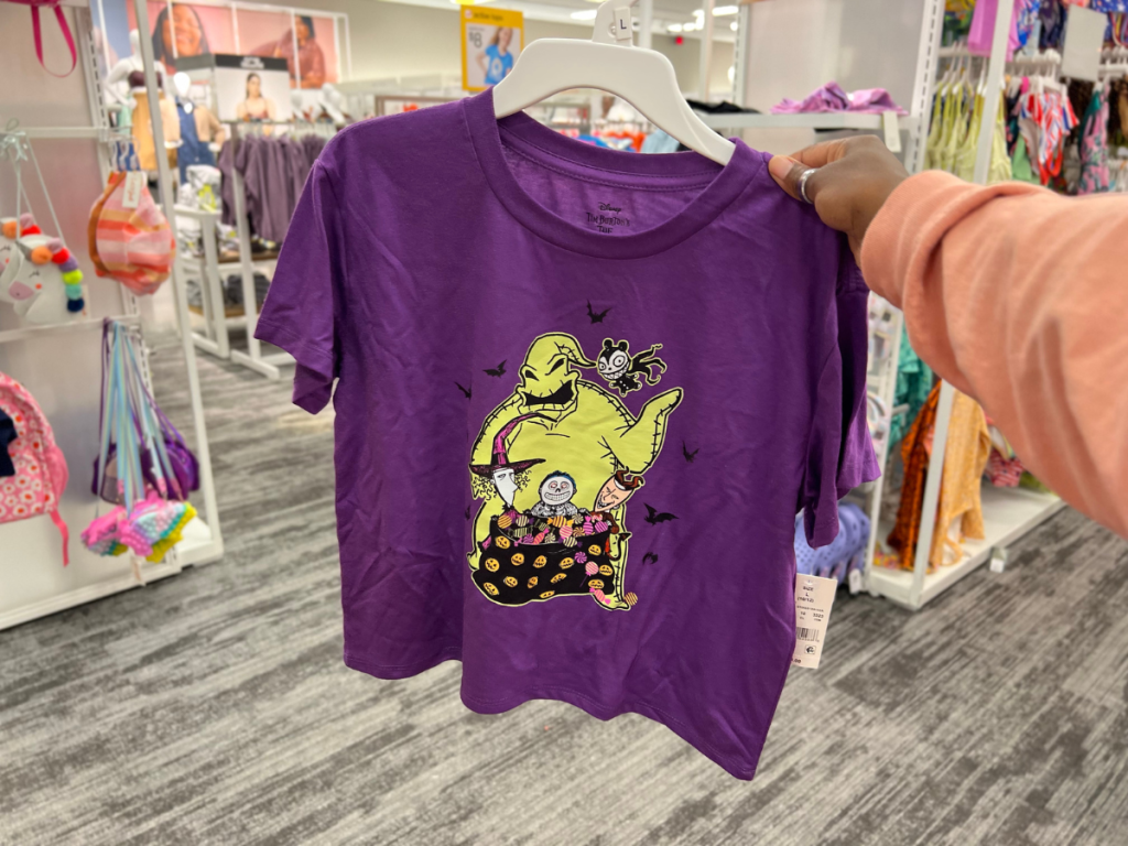 Girls' The Nightmare Before Christmas Oogie Boogie Cropped Graphic T-Shirt