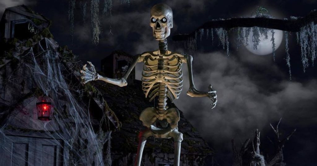 giant skeleton halloween decoration